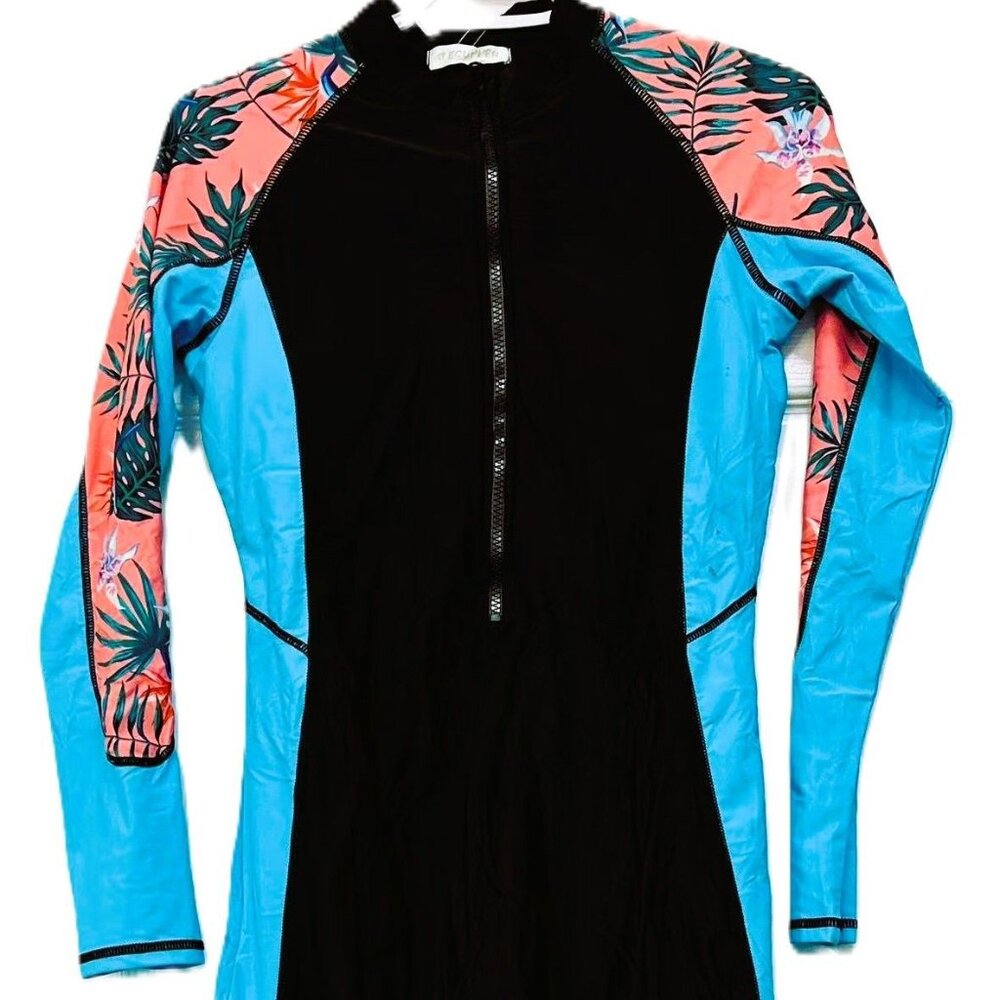 Women's Swimsuit Long Sleeve Full Body Swimwar Rash Guard with Sun  Protection - Picture 6 of 7